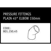 Marley Plain 45° Elbow 150mm - 801.150.45